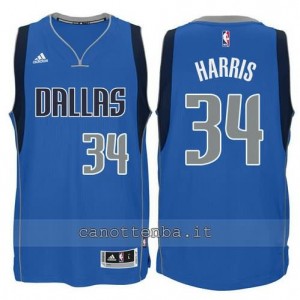 Canotta devin harris #34 dallas mavericks swingman blu