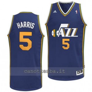 Canotta devin harris #5 utah jazz revolution 30 blu