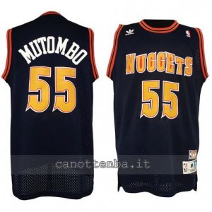 Canotta dikembe mutombo #55 denver nuggets classico nero