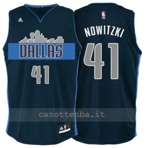 Canotta dirk nowitzki #41 dallas mavericks navy blu