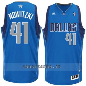 Canotta dirk nowitzki #41 dallas mavericks revolution 30 blu