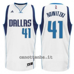 Canotta dirk nowitzki #42 dallas mavericks swingman bianca