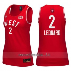 Canotta donna nba all star 2016 kawhi leonard #2 rosso