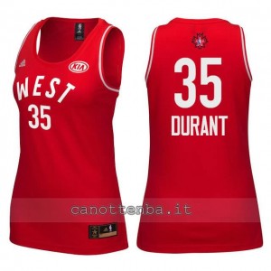 Canotta donna nba all star 2016 kevin durant #35 rosso