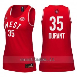 Canotta donna nba all star 2016 kevin durant #35 rosso