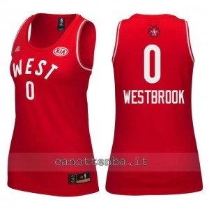 Canotta donna nba all star 2016 russell westbrook #0 rosso