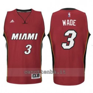 Canotta dwayne wade #3 miami heat 2014-2015 rosso