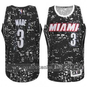 Canotta dwyane wade #3 miami heat lights nero
