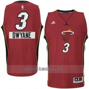 Canotta dwyane wade #3 miami heat natale 2014 rosso