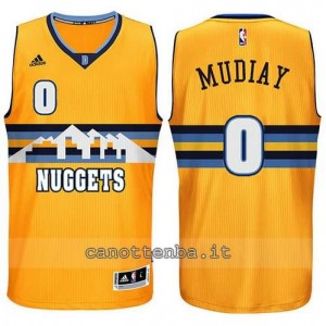 Canotta emmanuel mudlay #0 denver nuggets alternato giallo