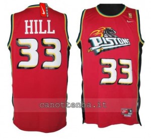 Canotta grant hill #33 detroit pistons retro rosso