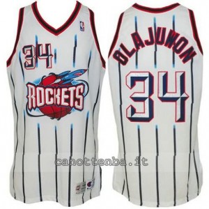 Canotta hakeem olajuwon #34 houston rockets classico bianca