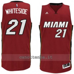 Canotta hassan whiteside #21 miami heat 2014-2015 rosso
