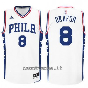 Canotta jahlil okafor #8 philadelphia 76ers 2015-2016 bianca