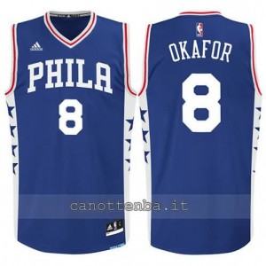 Canotta jahlil okafor #8 philadelphia 76ers 2015-2016 blu