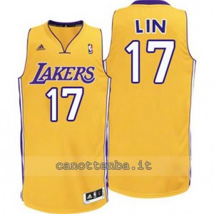 Canotta jeremy lin #17 los angeles lakers revolution 30 giallo