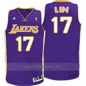 Canotta jeremy lin #17 los angeles lakers revolution 30 porpora