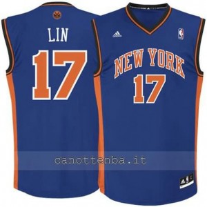 Canotta jeremy lin #17 new york knicks revolution 30 blu