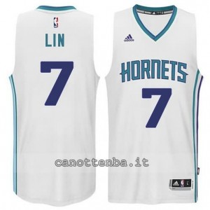 Canotta jeremy lin #7 charlotte hornets 2015 bianca