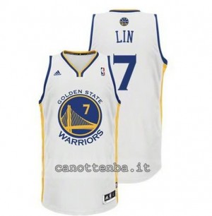 Canotta jeremy lin #7 golden state warriors revolution 30 bianca
