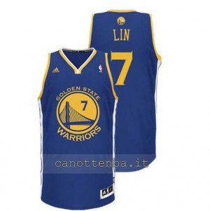 Canotta jeremy lin #7 golden state warriors revolution 30 blu