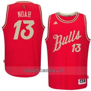 Canotta joakim noah #13 chicago bulls natale 2015 rosso