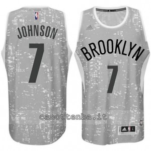 Canotta joe johnson #7 brooklyn nets lights grigio