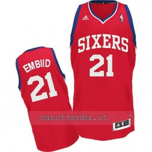 Canotta joel embiid #21 philadelphia 76ers revolution 30 rosso