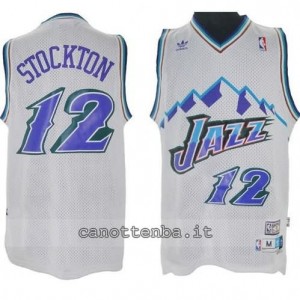 Canotta john stockton #12 utah jazz retro bianca