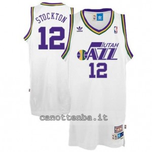 Canotta john stockton #12 utah jazz soul bianca