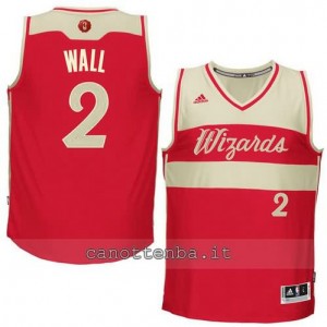 Canotta john wall #2 washington wizards natale 2015 rosso