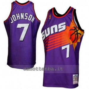 Canotta johnson #7 phoenix suns soul 1996-1997 retro porpora