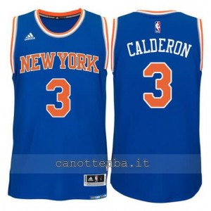 Canotta jose calderon #3 new york knicks 2015 swingman blu