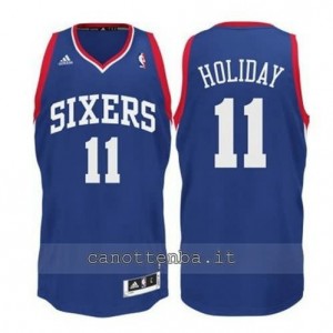 Canotta jrue holiday #11 philadelphia 76ers revolution 30 blu