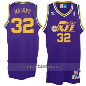 Canotta karl malone #32 utah jazz classico porpora