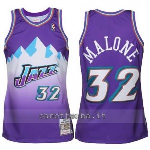 Canotta karl malone #32 utah jazz retro blu