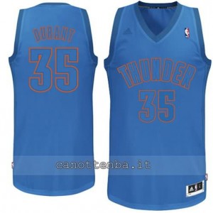 Canotta kevin durant #35 oklahoma city thunder natale 2012 blu