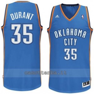 Canotta kevin durant #35 oklahoma city thunder revolution 30 blu