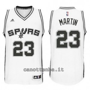 Canotta kevin martin #23 san antonio spurs 2014-2015 bianca