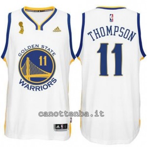 Canotta klay thompson #11 golden state warriors campioni 2015 bianca