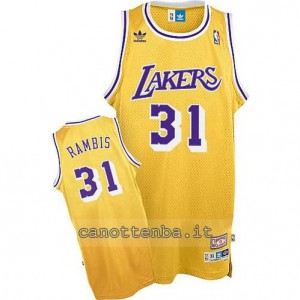 Canotta kurt rambis #31 los angeles lakers soul giallo