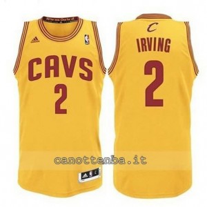 Canotta kyrie irving #2 cleveland cavaliers revolution 30 giallo