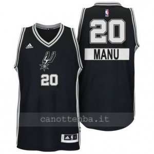 Canotta manu ginobili #20 san antonio spurs natale 2014 nero