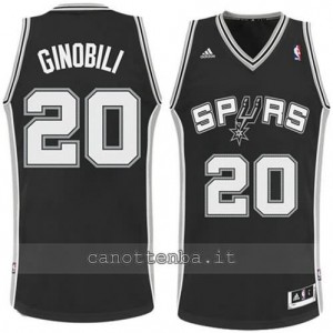 Canotta manu ginobili #20 san antonio spurs revolution 30 nero