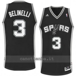 Canotta marco belinelli #3 san antonio spurs revolution 30 nero