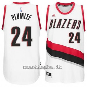 Canotta mason plumlee #24 portland trail blazers 2014-2015 bianca