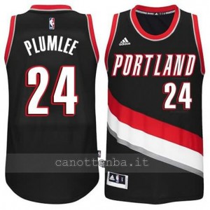 Canotta mason plumlee #24 portland trail blazers 2014-2015 nero