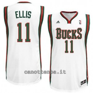 Canotta monta ellis #11 milwaukee bucks revolution 30 bianca