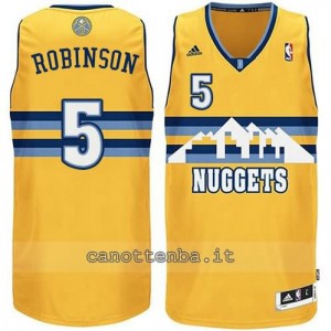 Canotta nate robinson #5 denver nuggets revolution 30 giallo