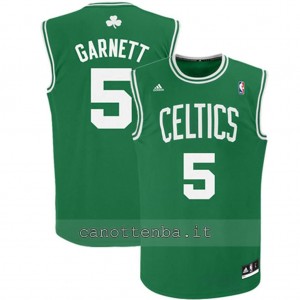 canotta basket bambino boston celtics kevin garnett #5 verde